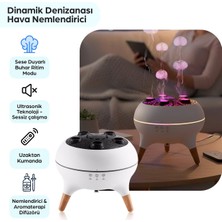 TeknoKapsül Jellyfish Ultrasonik Hava Nemlendirici – Deniz Anası Tasarımlı, Kumandalı, LED Işıklı ve Sese Duyar