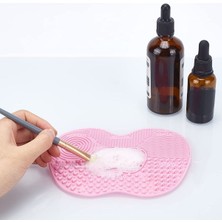 TeknoKapsül Uravas Store® Pratik Kolay Makyaj Fırçası Temizleme Matı Aparatı Aleti