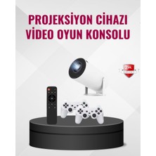 TeknoKapsül Kablosuz Mini Projeksiyon Cihazı Oyun ve Film Için Taşınabilir Ev Sineması