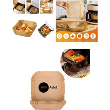 EkoAlışverişDünyam Airfreyer Fritöz Kağıdı Kare Xl / Xxl 100LÜ
