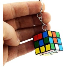 EkoAlışverişDünyam Nostaljik Zeka Küpü Sihirli Mini Rubik Anahtarlık
