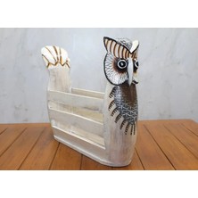 EkoAlışverişDünyam Ahşap Baykuş Gazetelik