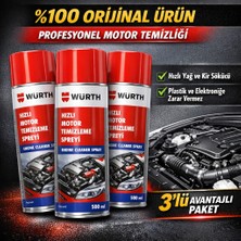 Würth Hızlı Motor Temizleme Spreyi 500 ml – 3’lü Paket Ürün Hızlı Yağ ve Kir Sökücü