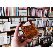 Mahfuz Hakiki Deri Tamamen El Emeği Minimalist Cüzdan Kartlık 9,5x7 cm NLU384