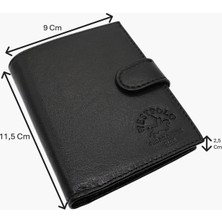 Westpolo Hakiki Deri Kağıt Para, Bozuk Para ve Bol Kart Bölmeli Erkek Cüzdanı - Siyah