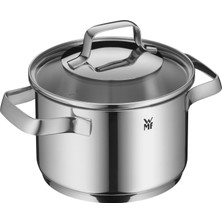 Wmf Belmonte Tencere Küçük 16CM, Cam Kapaklı Küçük Tencere, Makarna Tenceresi, Indüksiyonlu Et Tenceresi 1,9l, Cromargan Cilalı Paslanmaz Çelik, Kaplamasız