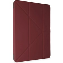 Dadya Milla Ddy  iPad Air 4 10.9 Kılıf Kalemlikli Mars Tablet Kılıfı - Mürdüm Mil