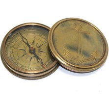 EkoAlışverişDünyam Üzeri Çapa Işlemeli Pirinç Kullanışlı Pusula