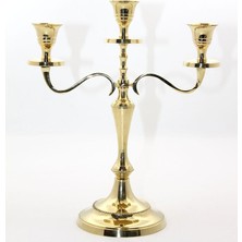 EkoAlışverişDünyam Pirinç 3'lü Şamdan Model 1