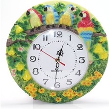 EkoAlışverişDünyam Papağanlı Polyester Duvar Saati
