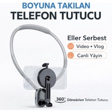 Bubitechh Boyuna Takılan Telefon Tutucu Stand Vlog ve Video Çekim Aparatı Gri