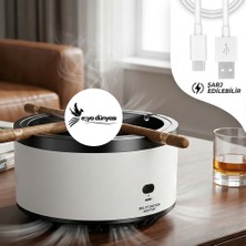 Eşya Dünyası Akıllı Duman Emici Küllük - Hava Temizleyici Filtreli, Dumansız ve Kokusuz Otomatik Kül Tablası