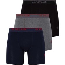 Erkek Uzun Paçalı Pamuklu 3'lü Paket Boxer 80454