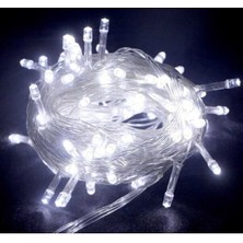 EkoAlışverişDünyam 10M 100 LED Boncuk Lamba Beyaz Işık Şeffaf Kablo