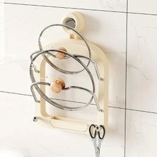 EkoAlışverişDünyam Mutfak Tava Tencere Kapak Tutucu Organizer Raf