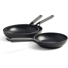 Kitchenaid Classic Dövme Tava Seti 20CM, 24CM ve 28CM, Yapışmaz Kaplamalı, Alman Geliştirmeden 3 Katmanlı, Indüksiyona Uygun, Fırın ve Bulaşık Makinesinde Yıkanabilir, Anneler Günü Hediyesi, Siyah