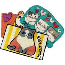 EkoAlışverişDünyam Sevimli Hayvan Tasarımlı Kapı Paspası