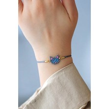 Kübüşün Atölyesi KA-011 Miyuki Bileklik - Petshop Serisi - Kedi Gri