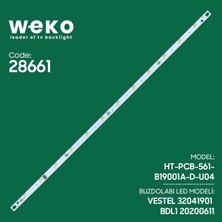 Weko Bdl1 Vestel Uyumlu Buzdolabı Iç Aydınlatma LED Kartı 12 Çipli Yüksek Verimli