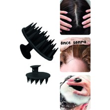 Macgon Yumuşak Silikon Uçlu Saç Derisi Masaj Tarağı Aleti Saç Yıkama Tarağı Fırçası Smt