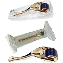 Macgon  0.50MM Gold Dermaroller Masaj Aleti 540 Iğneli Mavi Su Serum Tarağı Saç, Yüz, Vücut