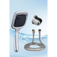 Macgon Kare Duş Başlığı Spiral Yağmur Masajlı Duş Seti Klasik Mafsal Hortum Set