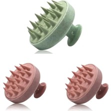 Macgon Saç Bakım Fırçası, Duş Tarağı Yumuşak Silikon Saç Yıkama & Saç Derisi Masaj Tarağı 3'lü Se