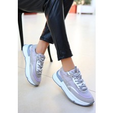 Twinsies E-Pazar Aleh Gri Cilt Bağcıklı Spor Ayakkabı