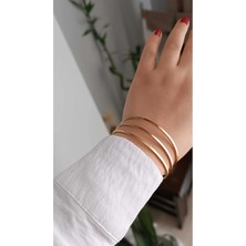 316L Çelik Kararma Yapmaz 3lü Ajda Bilezik 6,5cm