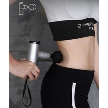 Macgon Bel Kas Sırt Kalça Vb. Ağrılara Uygun USB Şarjlı 6 Hız Kademeli Tek Başlıklı Mini Masaj Tabancası