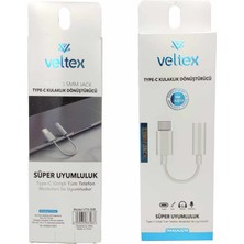 Hsc Bilişim Type-C To 3.5mm Kulaklık Ses Çevirici Dönüştürücü Veltex VTX-506