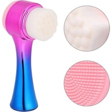 Macgon Çift Işlevli Renkli Cilt Yüz Temizleme Fırçası Peeling Masaj Etkili Gözenek Temizleyici Alet