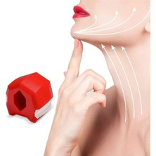 Macgon Kullanımı Kolay Çene Çizgisi Güçlendirici Jawline Egzersiz Topu (Kırmızı) ()