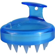 Macgon Yumuşak Silikon Dişli Saç Derisi Masaj Şampuan Duş Fırçası, Yetişkin, Çocuk - Evcil Hayv Için - Mavi