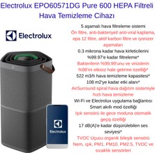 Electrolux  Pure 600 Hepa Filtreli Hava Temizleme Cihazı