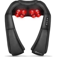 Macgon  Siyah Renk Kollu Isı Özellikli Boyun Masaj Yastığı Boyundan Asmalı El Ekleme Detaylı