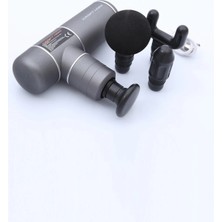 Macgon Mini Masaj Aleti Tabancası 4 Başlıklı Şarjlı - Gri