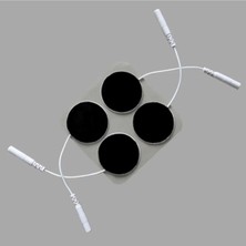 Macgon Yuvarlak Soketli Elektrot 3.2x3.2 cm Tens Cihazı Pin Girişli  2 Paket  8 Adet