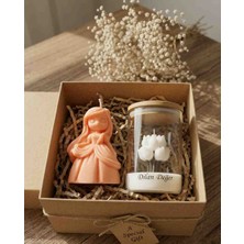 Beyra Decor Kişiye Özel Isimli Bambu Kapaklı Lale Mum Buketi Dekoratif Mum Hediye Seti – Özel Tasarım Hediyelik