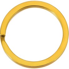 Boncukcu Abla 100 Adet Altın Renk 3 cm Nikel Yassı Ezme Anahtarlık Halkası