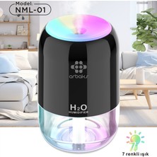 Hsc Bilişim 350 Ft² Kapsama Alanı Type-C Renkli Nemlendirici Arbaks Nml-01 (Siyah, Beyaz, Pempe)