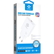 Hsc Bilişim Mini Gan Teknoloji 25W Type-C To Type-C Hızlı Şarj Cihazı Arbaks ARB-015T