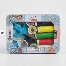 Tuhafix Taşınabilir Metal Kutulu Çok Renkli Dikiş ve Tamir Seti - HDF-153