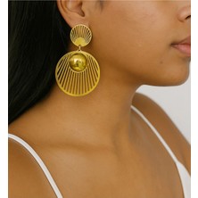 Çelik Kararma Yapmaz Oval Şık Zarif Kadın Küpe