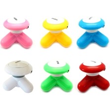 Macgon Mini Masaj Aleti -Pilli USB Li 3 Başlı Vücut Ovma Masaj Alaeti Titreşimli