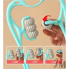 Macgon Çok Fonksiyonlu Manuel Altı Tekerlekli Boyun Masaj Aleti Masaj Cihazı / Neck Massager