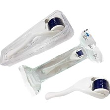 Macgon Dermaroller Masaj Aleti 0.50MM Beyaz 540 Iğneli Mavi Su Serum Tarağı Saç, Yüz, Vücut