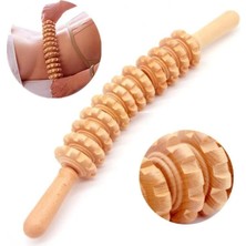 Macgon Ahşap Kavisli Masaj Sopası , Selülit ve Karın Masaj Rulosu