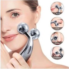 Macgon 3D Massager Güzellik Cilt Sıkılaştırıcı Terapi Yüz Masaj Aleti Vücut Omuz Kol Bacak Platin Silindir
