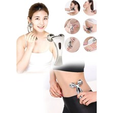 Macgon 3D Güzellik Aleti Masaj Aleti Manuel Boyun Vücut Ayak Yüz Masaj Aleti Platin Silindir